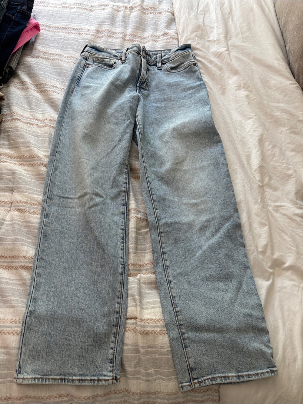 Old Navy Light Blue Flared Wide-Leg Jeans